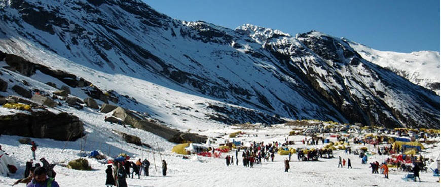 rohtang pass snow point